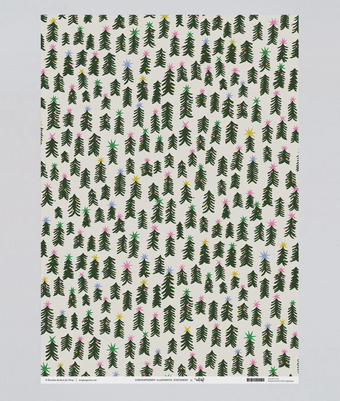 Wrapping paper fir trees