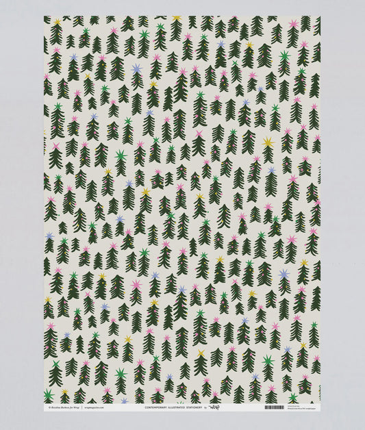 Wrapping paper fir trees